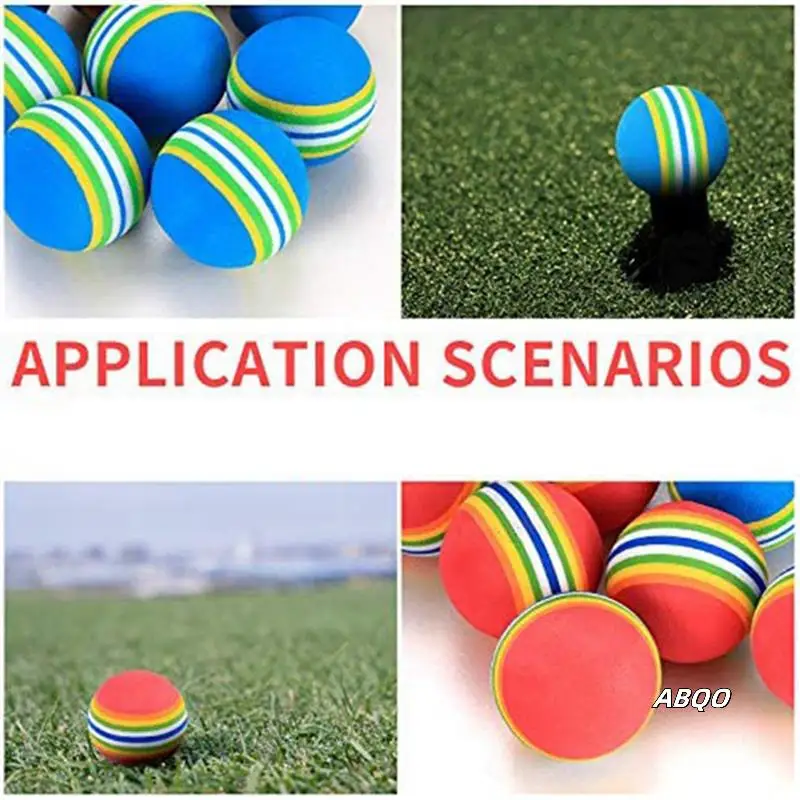 

80 Pcs Golf Ballssoft Foam Garden Golf Balls Practice Golf Balls Sponge Rainbow Golf Balls For Indoor Outdoor