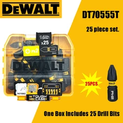 DEWALT DT70555T Extreme FLEXTORQ 25PC Set Impact Drill PH2 25mm Bit In Small Bulk Storage Case Power Tool Accessories