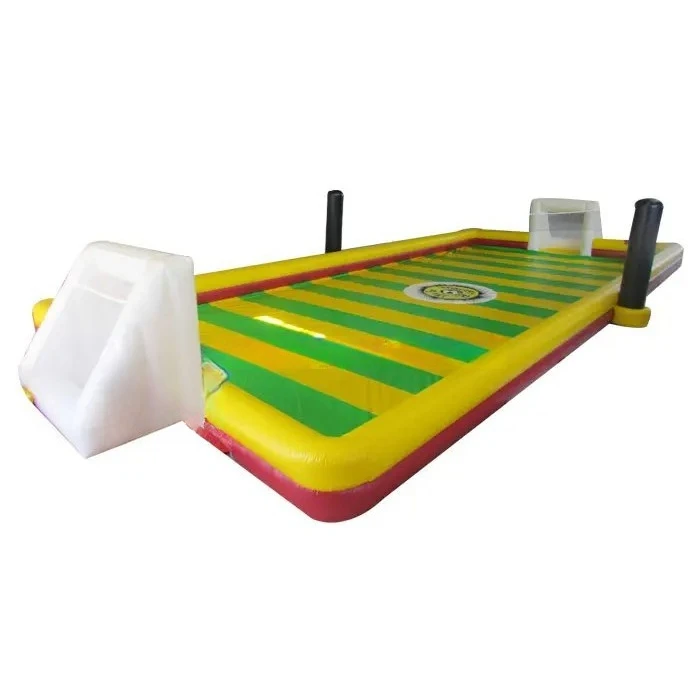 Outdoor Team Interactive Sports Game Inflatable Football Field with Fence Wall