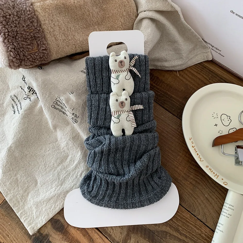 

Mushroom Y2K Horse Doll Leg Warmers Sweet Cartoon Women's Stockings Foot Warmer Winter Autumn Knee High Socks Girl