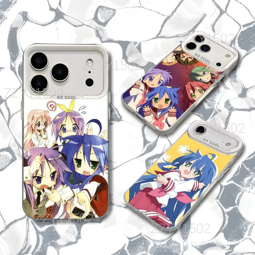 

K-Konata Izumi Lucky Star Phone Case For iPhone 17,16,15,14,13,12,X,8,Pro,Max,Plus,SE4,Air,Mini White IMD HD Matte