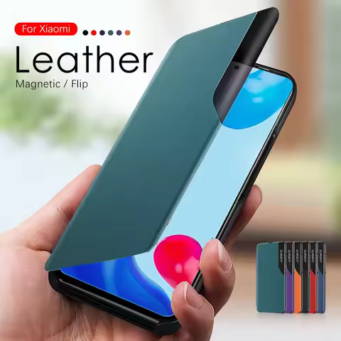 Leather Flip Phone Case For Samsung Galaxy S7 Edge S8 S9 Plus S10 S20 S21 FE S22 Note 9 S25 20 Ultra Ultrathin Bracket Cover
