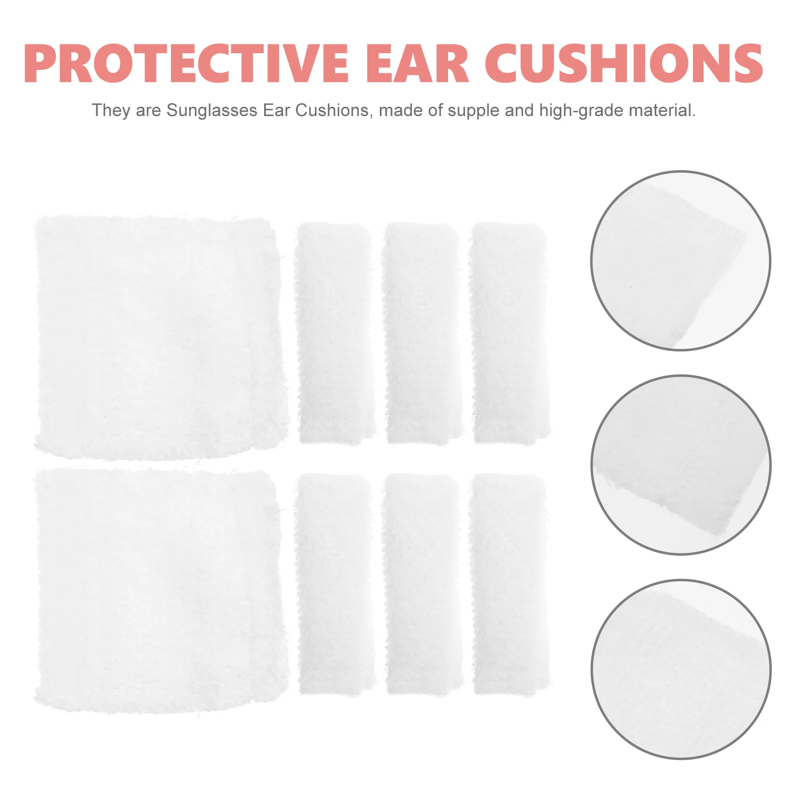 

8pcs Wraps Sunglasses Pads Facial Mask Ear Cushions Anti-Pain Reusable Soft Comfortable Protector For Glasses Mask Durable