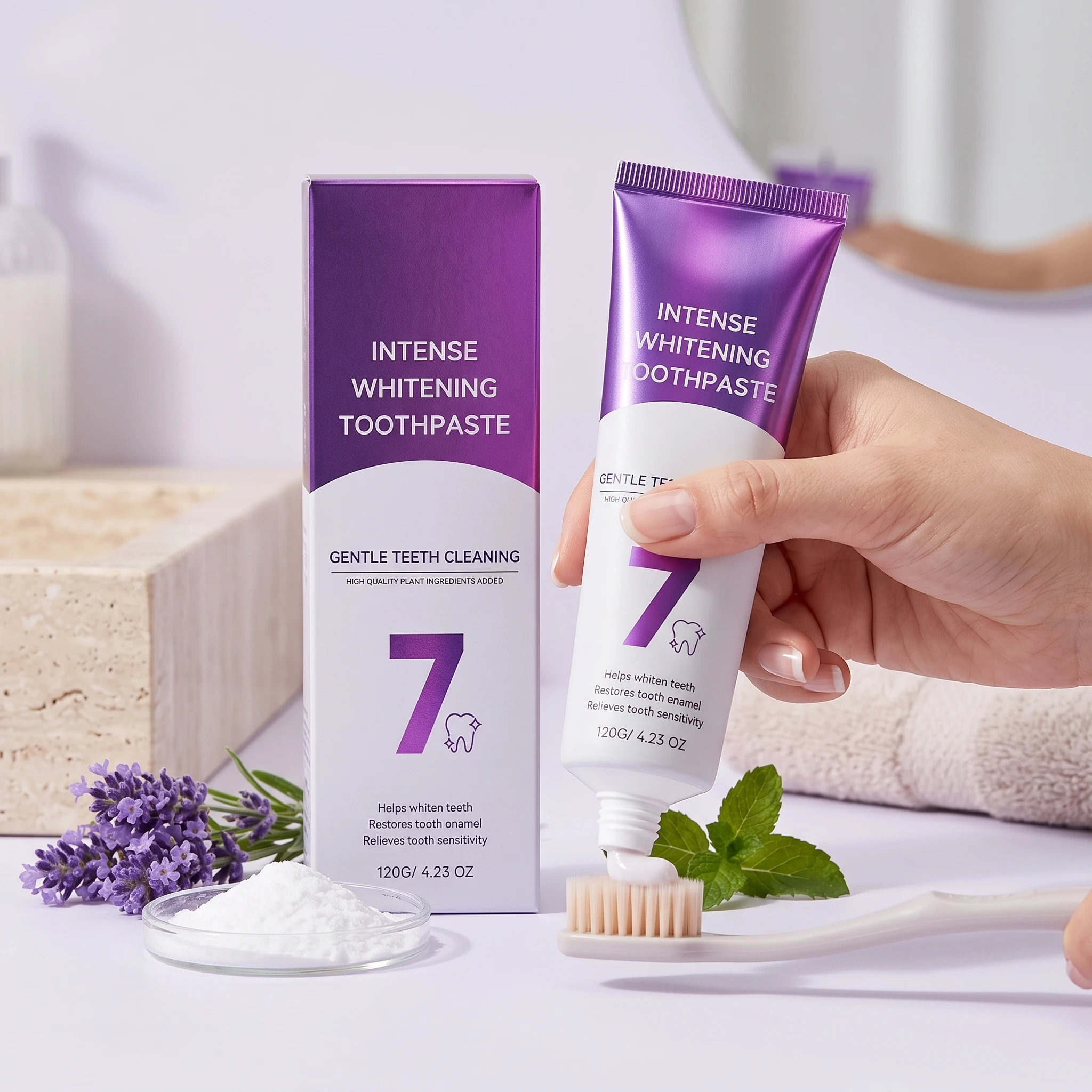 Hydroxylapatite Toothpaste With 7 Probiotic Reduce Yellowing Teeth Clean Stain Balance Oral Flora Oral Care Whitening Toothpaste