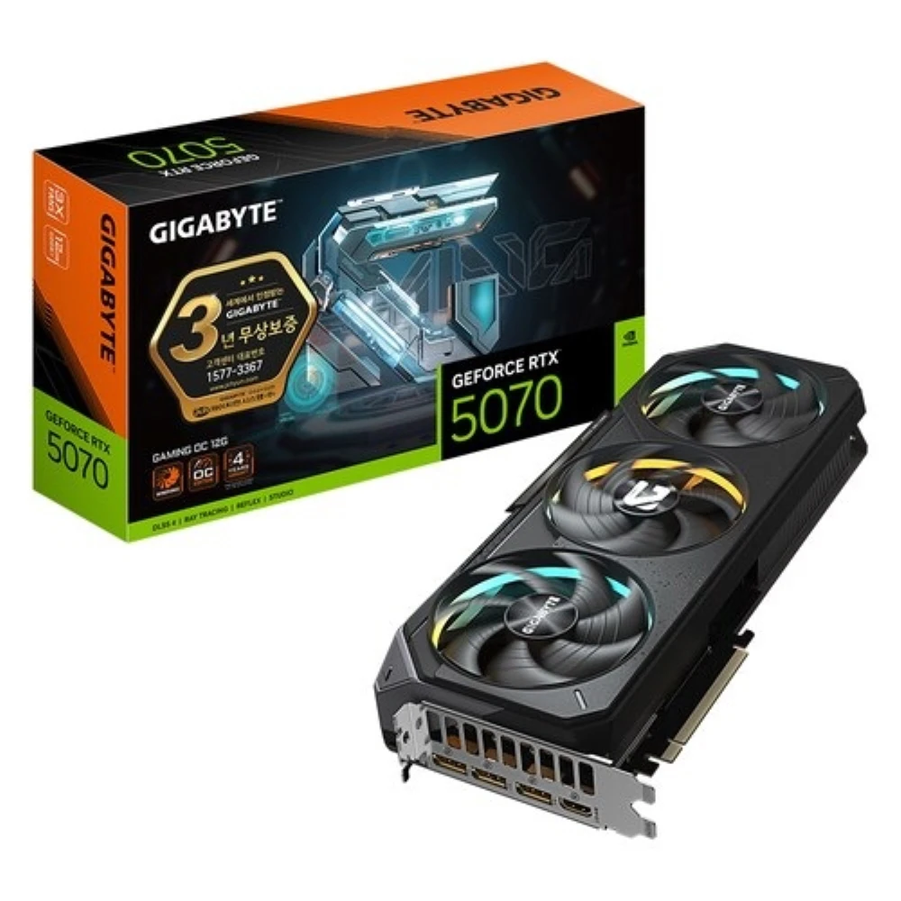 جيجابايت جيجابايت Geforce 5070 GAMING OC D7 12GB Zeissun Vga بطاقة الرسومات الموزع المحلي أصلي