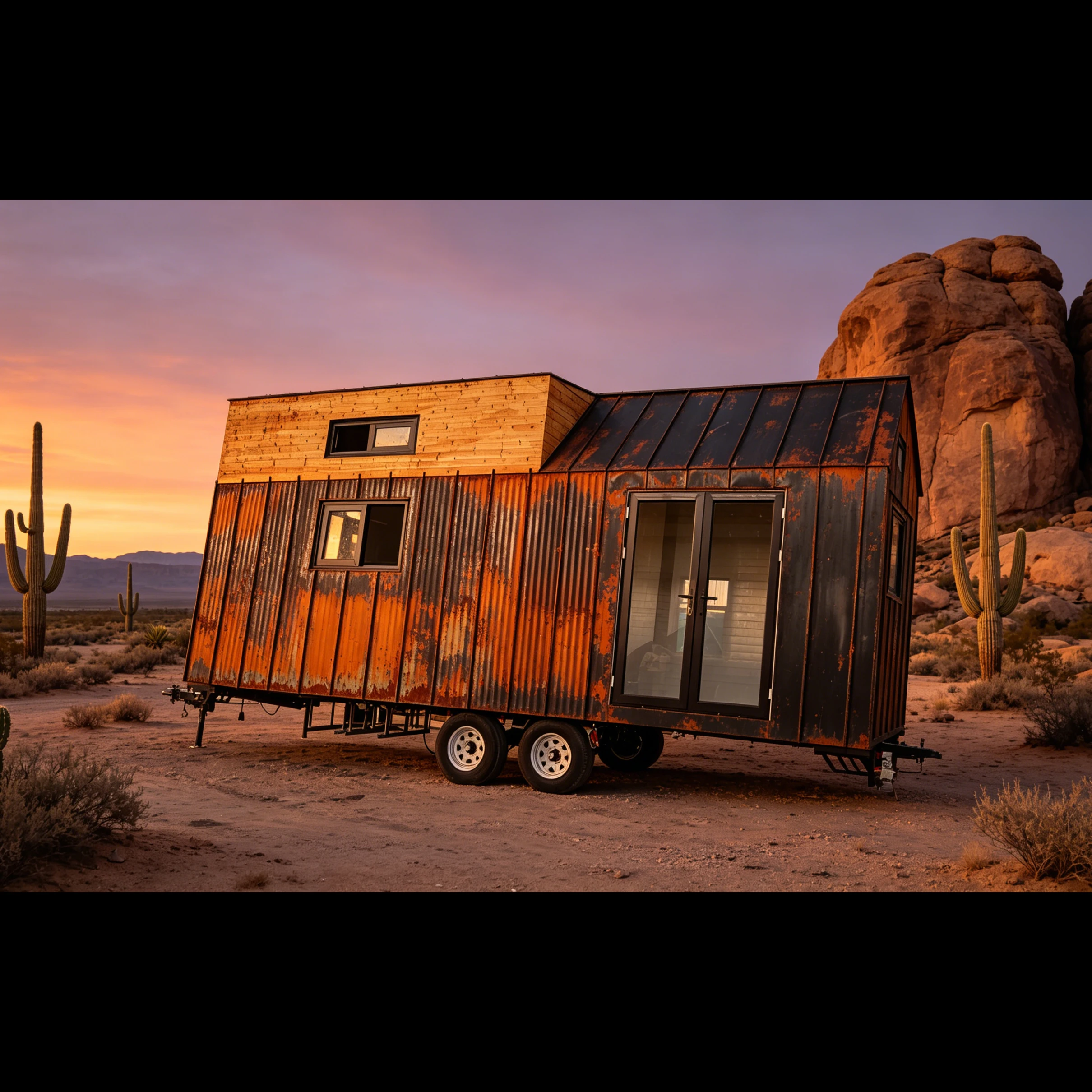 Portable Wheeled Prefab Living Pod, Energy-Saving Mobile Shelter for Remote Freelancers & Outdoor Creative Workers