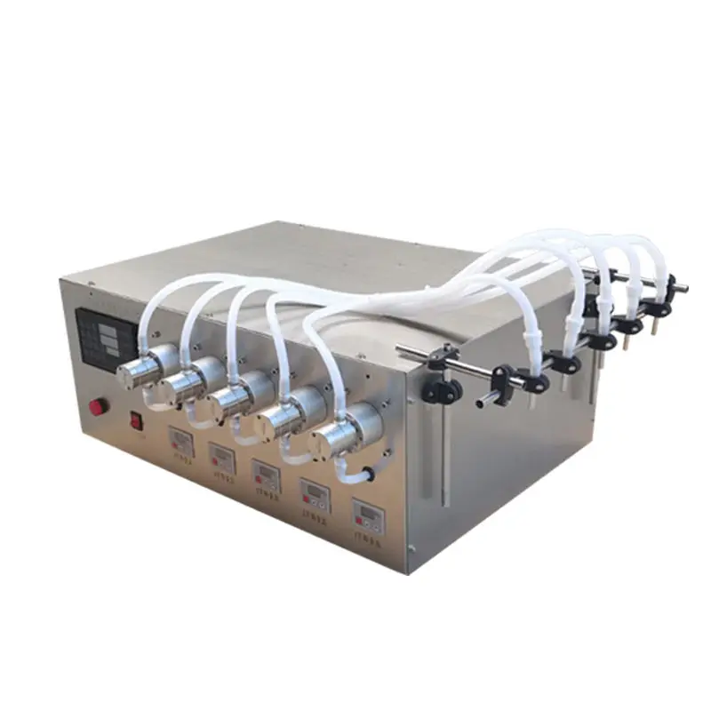 5-head Magnetic Pump Liquid Filling Production Line Wine Vodka Toner Fragrance Aromatic Essential Oil Juice Filling Machine