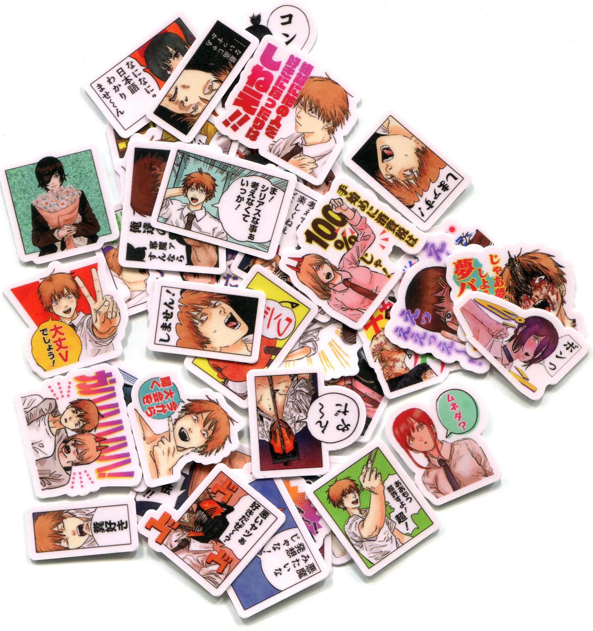 40pcs Chain saw man MANY STYLES  2-3cm Sticker