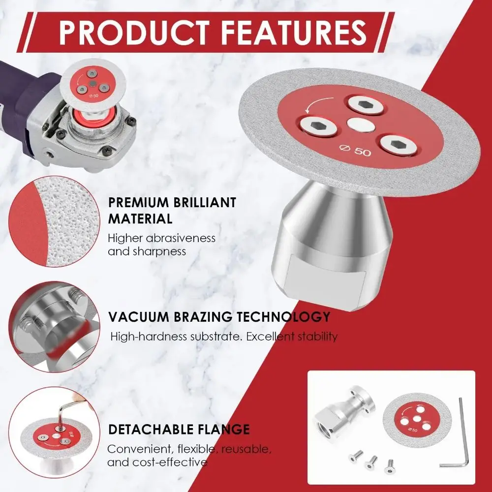 

High-Quality Diamond M14 Arbor Diamond Saw Blade Sharp Cutting Clean Cuts Brazed Diamond Saw Blade Long-Lasting Durability