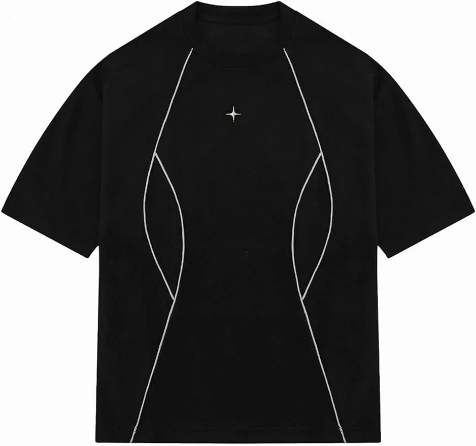 New Style Streetwear Reflective Strip Printed Ventilate Unique Tee Aelfric Eden Mens Summer O-neck Short-sleev Fashion T-Shirt