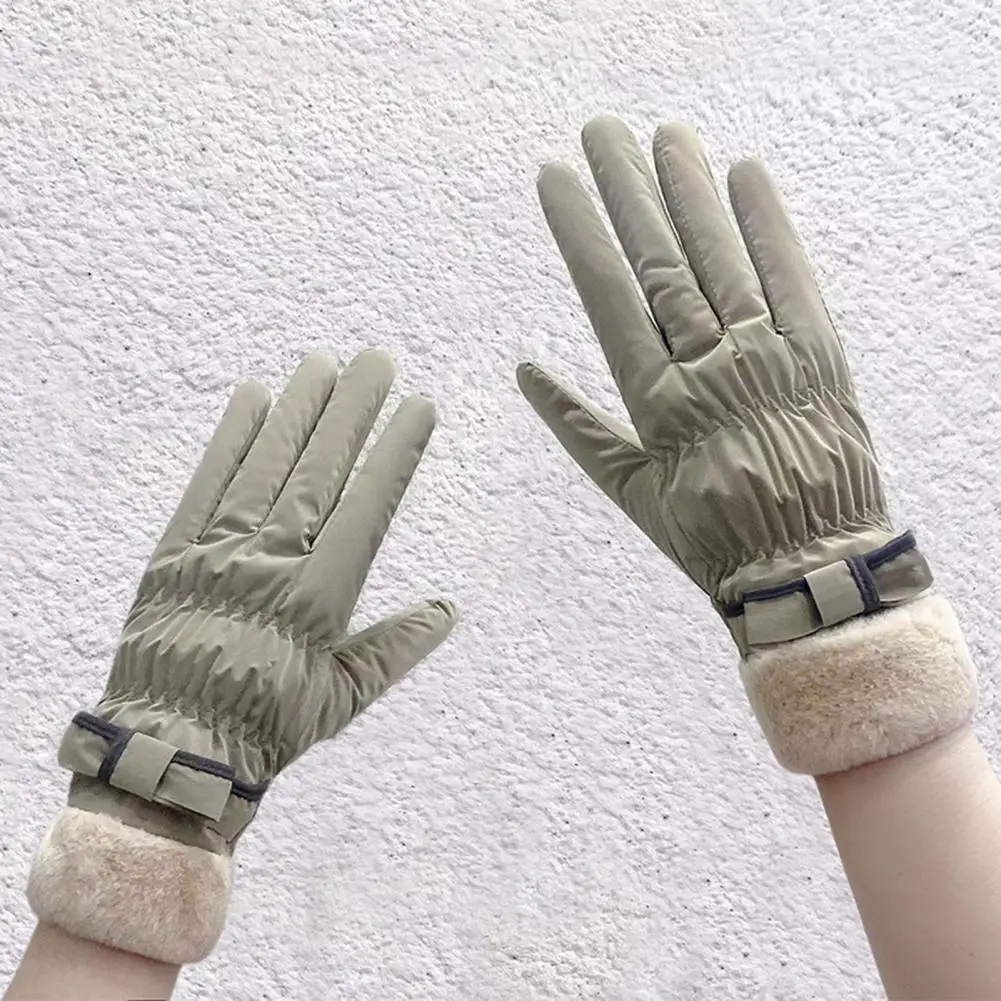 Driving Mittens 1 Pair Stylish Elastic Coldproof  Winter Women Outdoor Cycling Windproof Warm Gloves Hand Protect Cover