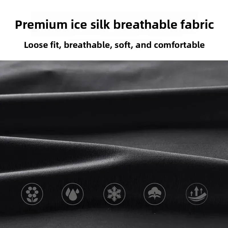Men's Summer Sport T-shirt Ice Silk Quick Dry Half Zipper Short Sleeve High Collar Running Top Sports Training Tennis Clothes