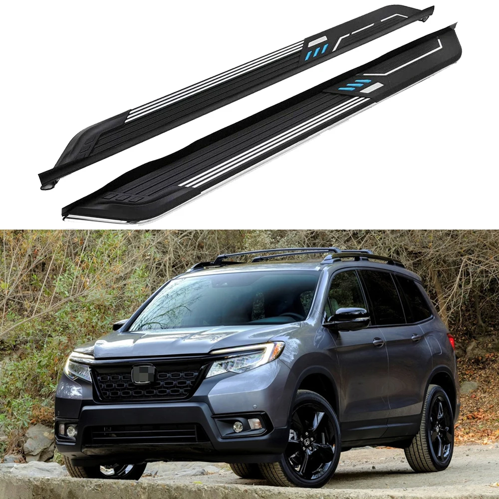 2PCS Side Step fits for Honda Passport 2017 2018 2019 2020 2021 2022 2023 2024 Running Board Nerf Bars Stairs Aluminium Pedal