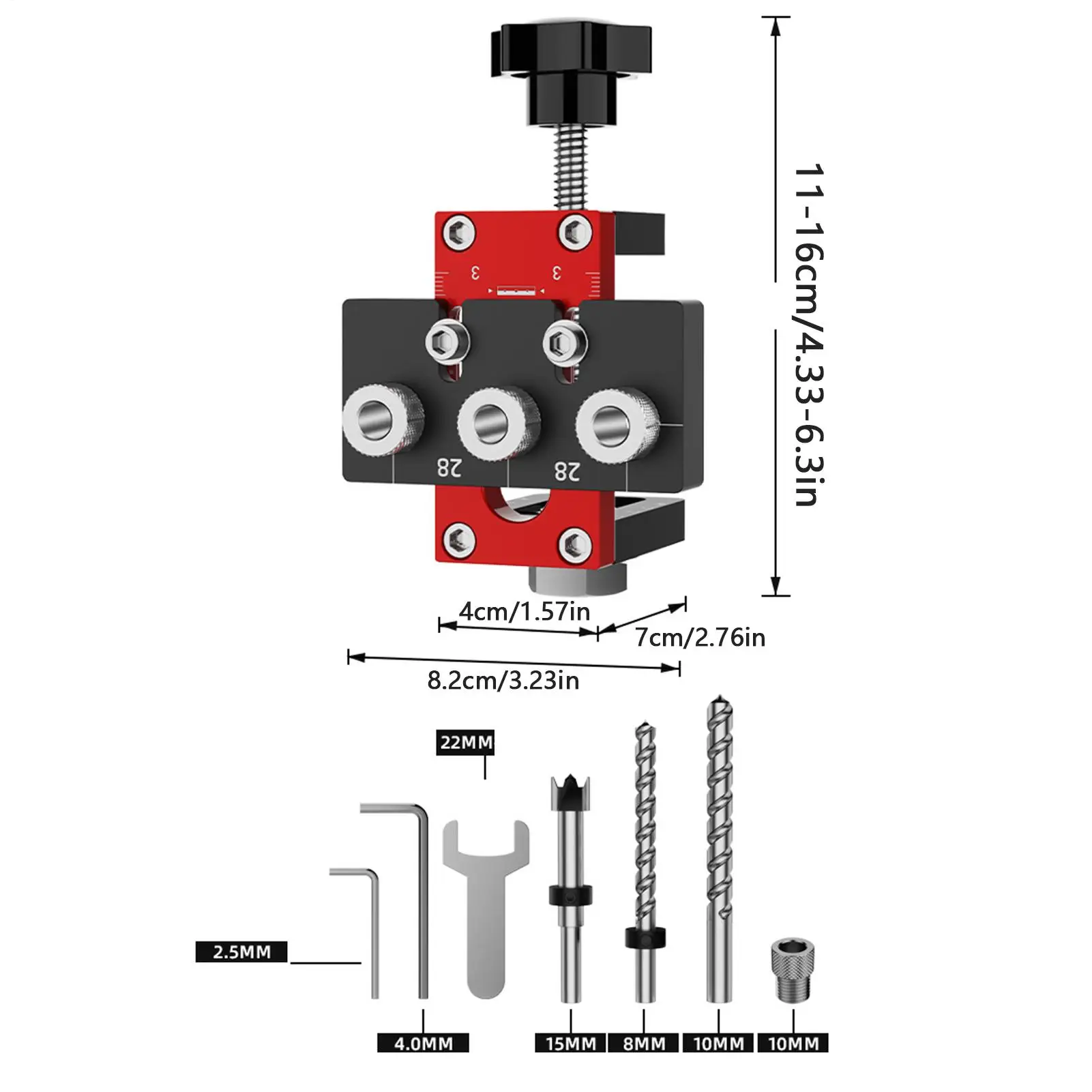 Pocket Hole Jig Kit Multifunctional Aluminum Alloy Portable Hand Tools Woodworking Doweling Jig For Carpenter Carpentry
