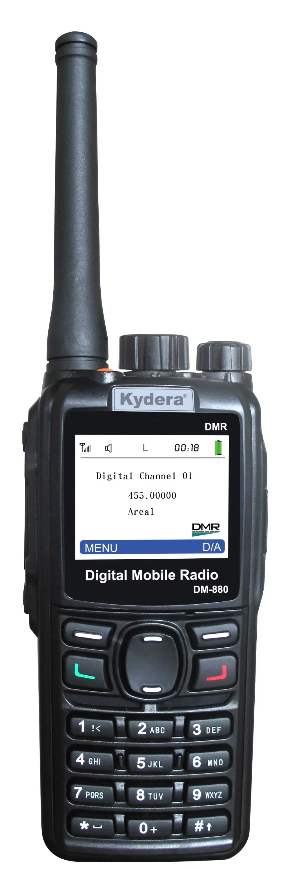 Kydera DR-880 Rádio digital portátil Vhf Uhf 3000mAh com rádio bidirecional de criptografia AES256