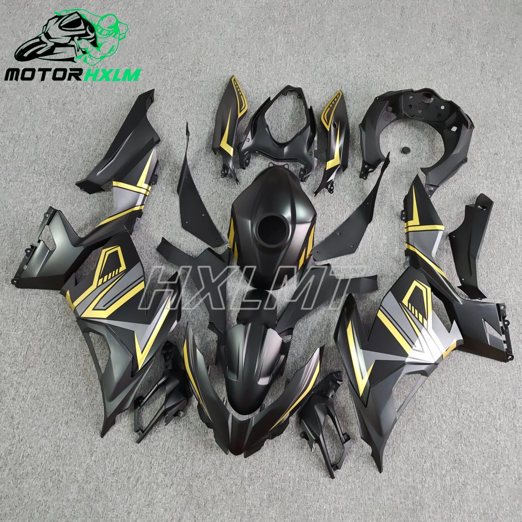 Motorcycle fairing Kit fits for ZX400 18 19 2021 22 23 24 Year Ninja 400 2018 2019 2020 2021 2022 2023 2024 Fairing matted black