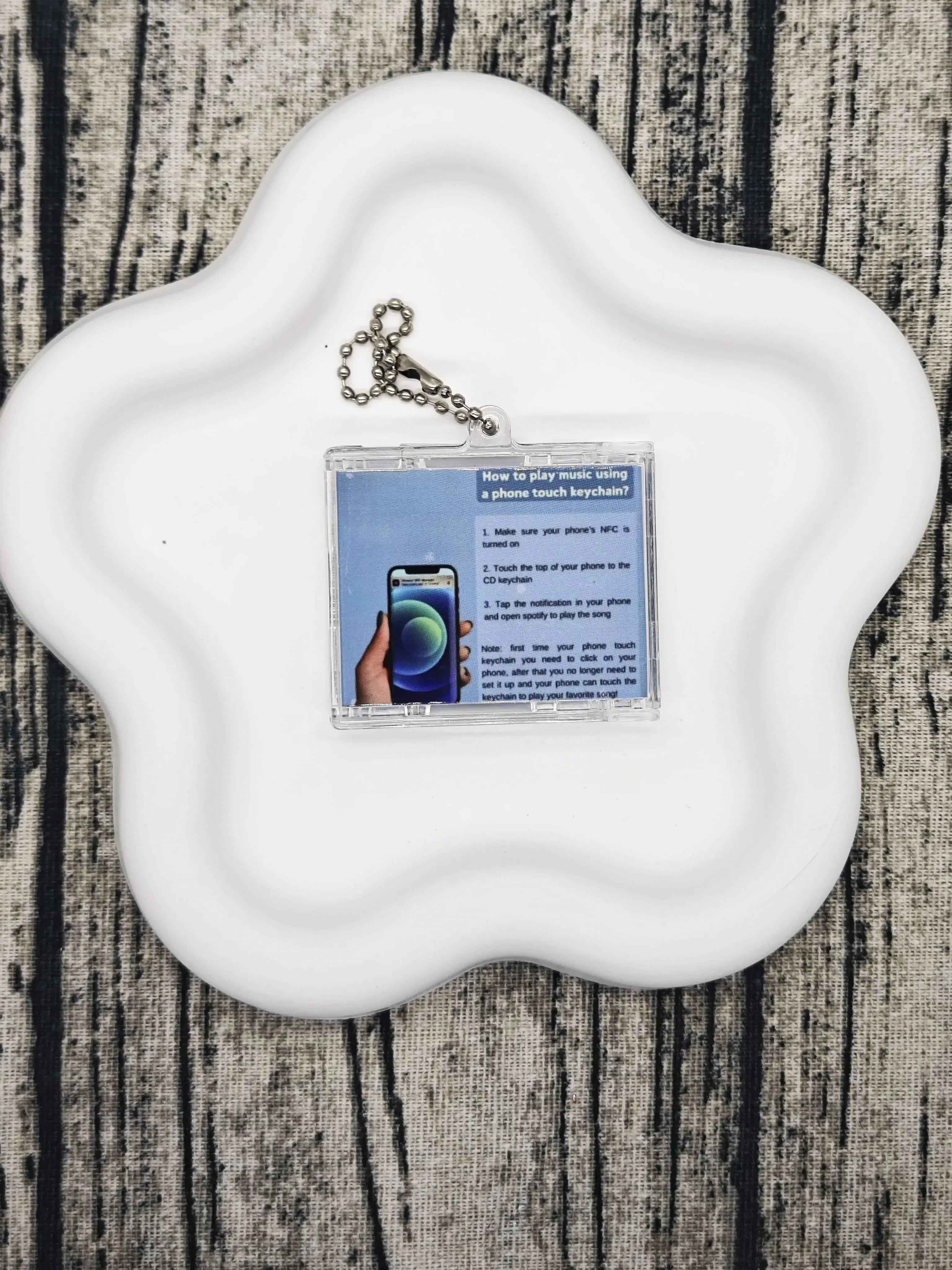 Free Custom Design NFC Mini CD Album Keychain for Woke Up Album Music Lovers Moving Gift
