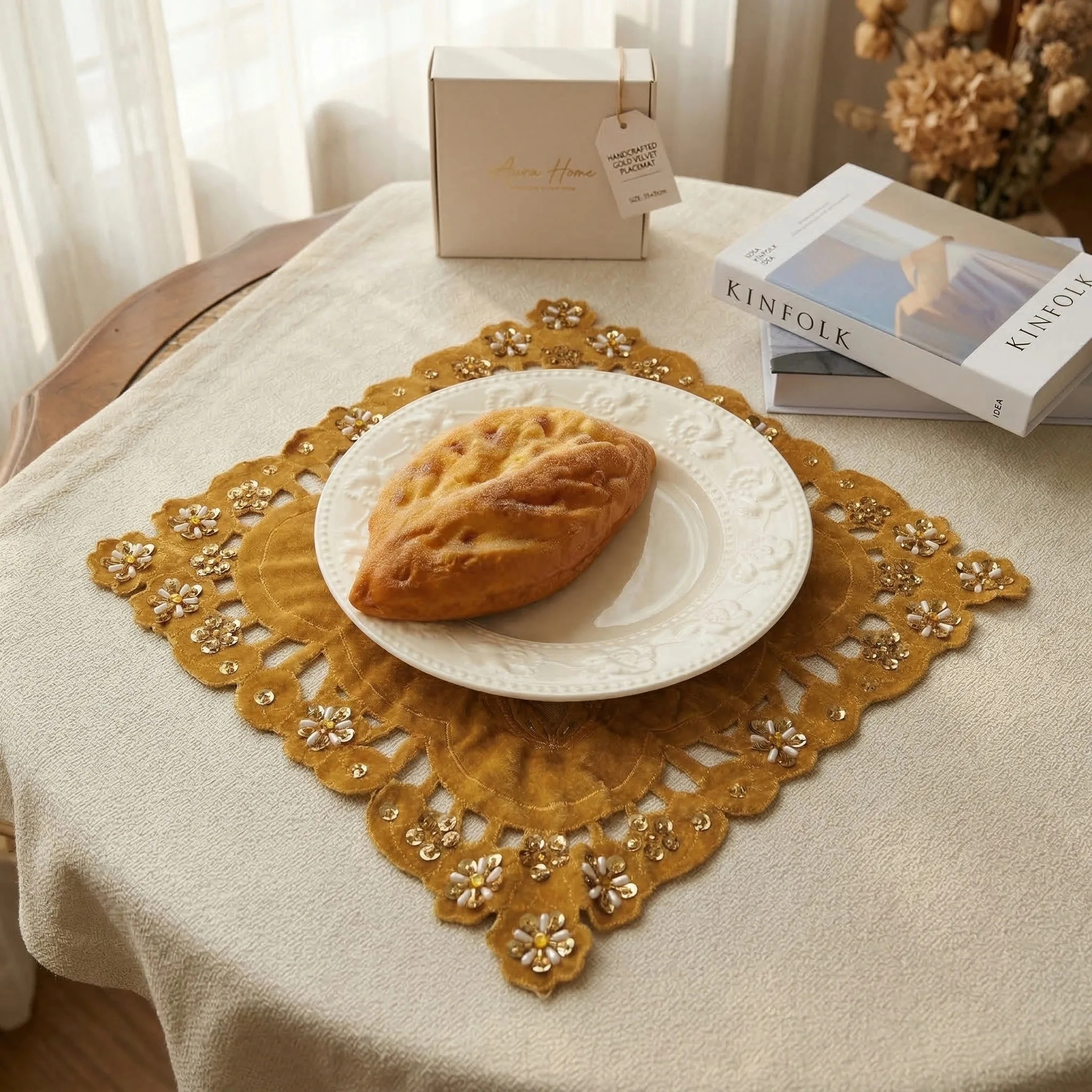 4 Manteles Individuales Cuadra - Bead Mat Velvet reseña y precio