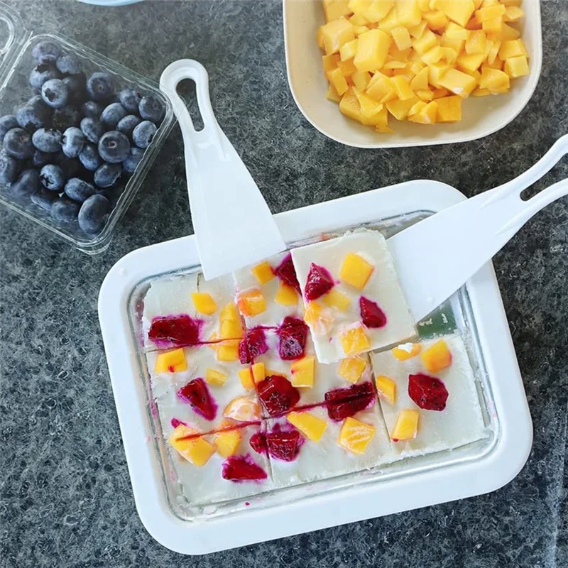 

FGGS - лоток для жареного льда из нержавеющей стали, машина для жареного льда, лоток для быстрого охлаждения с двумя скребками