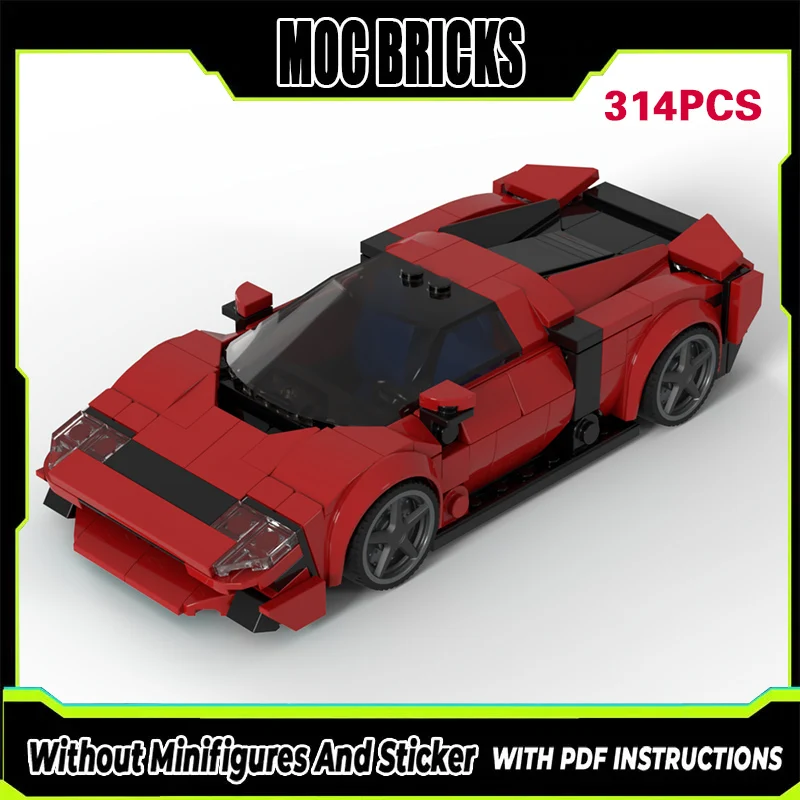 

Модель гоночного автомобиля MOC, конструктор из строительных блоков, гибридный суперкар, модульная технология, подарки, праздничный набор для сборки, детские игрушки