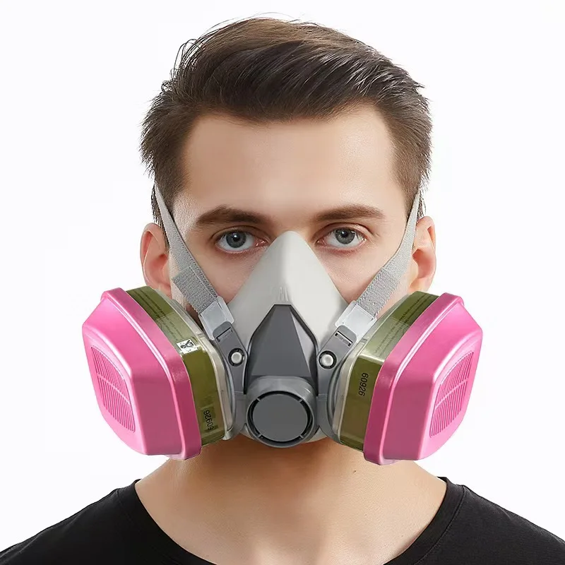 Gas mask 410 industrial polishing pesticide chemical spray paint half mask 6200 dustproof protective mask cross