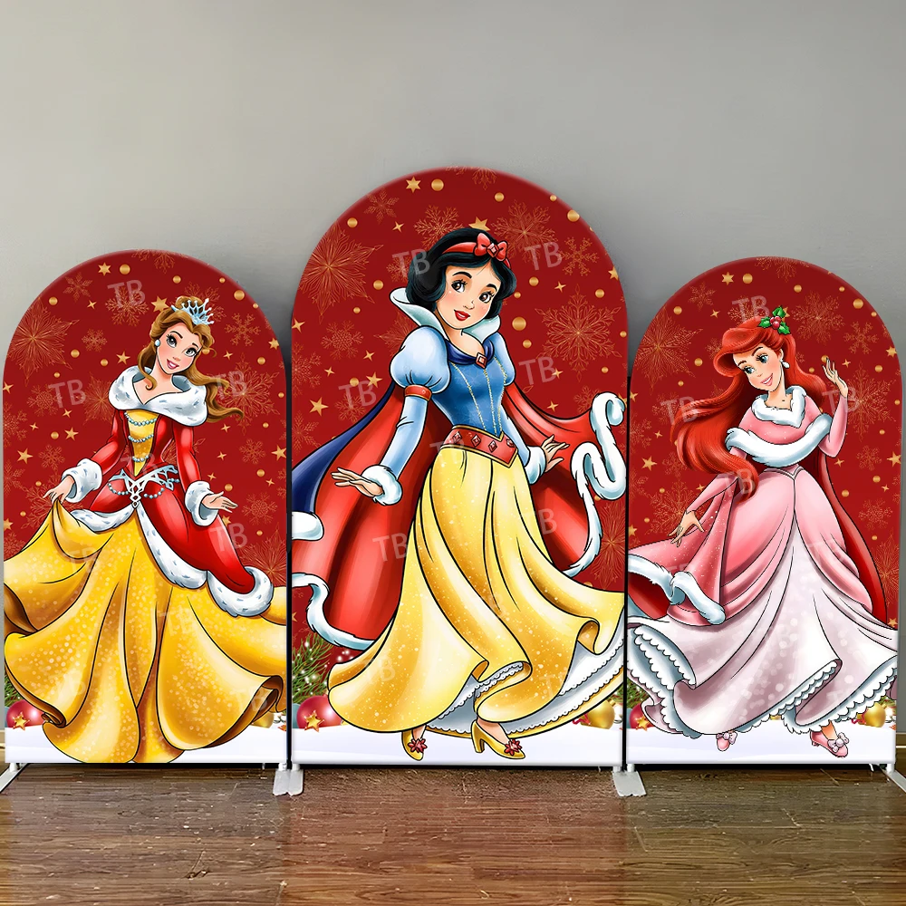 

Merry Christmas Arch Backdrop Cover Disney Princess Festival Party Decoration Baby Shower Photography Background Wall Supplies