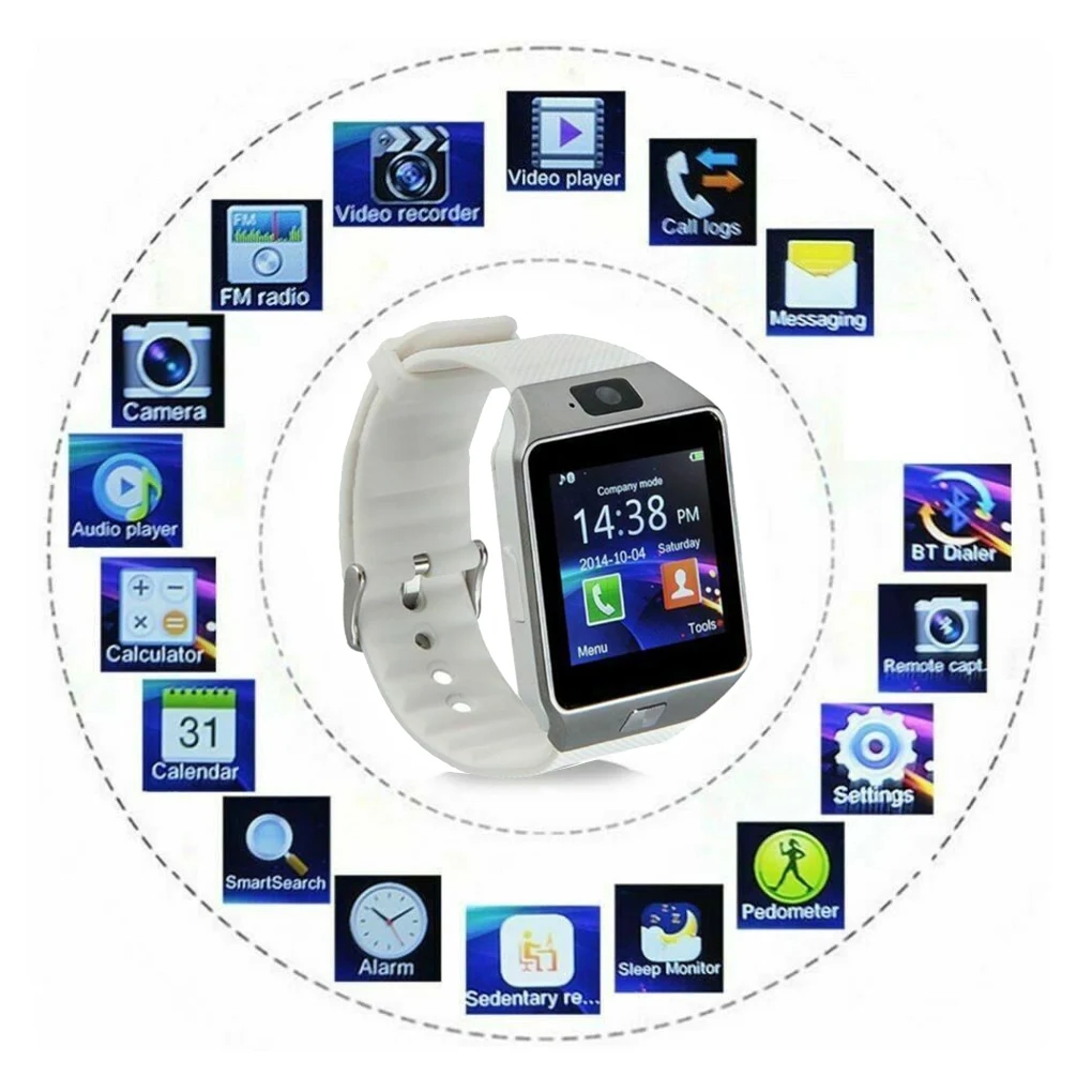 Watch Smart Bluetooth-Compatible Wristwatch Support SIM Card 1.56 inch Touch Screen Bracelet Multimedia Anti-Lost Equipment