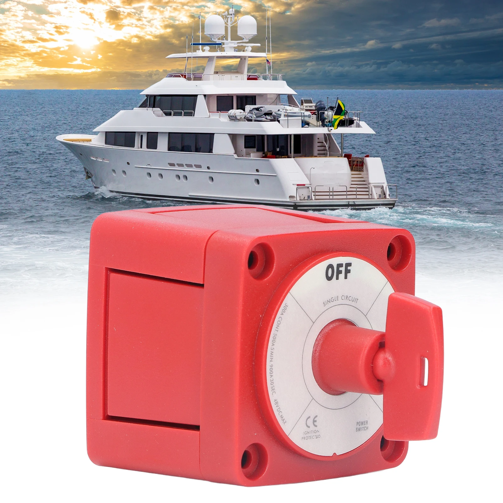 300A Battery Switch Single Loop Battery Selector Switch for Yachts RVs Modified Cars Marine Battery Switch
