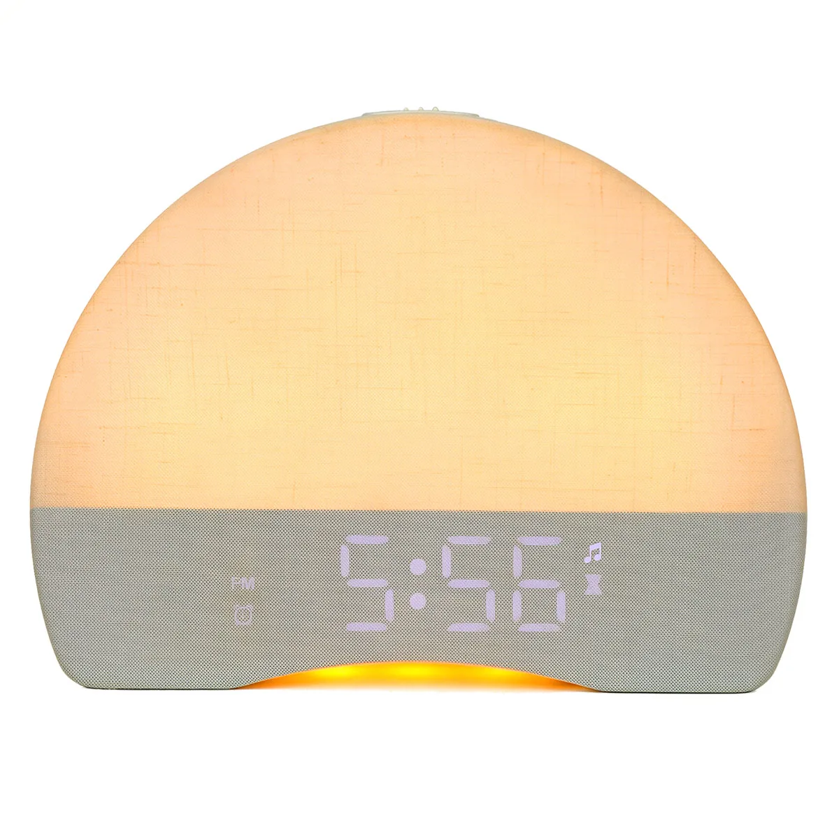 Wake Up Light Sunrise Alarm Clock 16 Color LED Night Light Sleep Sound Machine 30 Nature Sounds Digital Clock for Heavy Sleepers