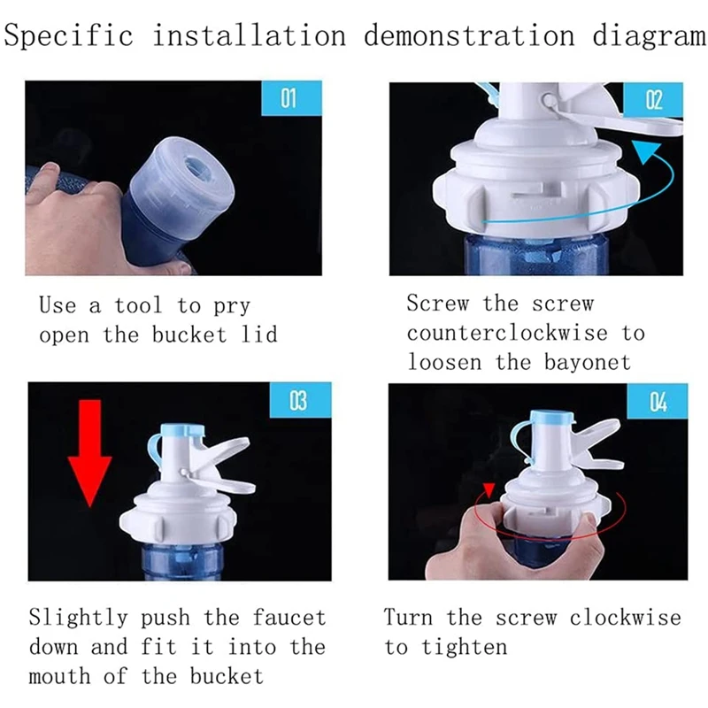 Promotion!2 Pack Water Dispenser Valve, Water Jug Dispenser Valve Water Jug Cap Bottle Spout Reusable Plastic Spigot Faucet