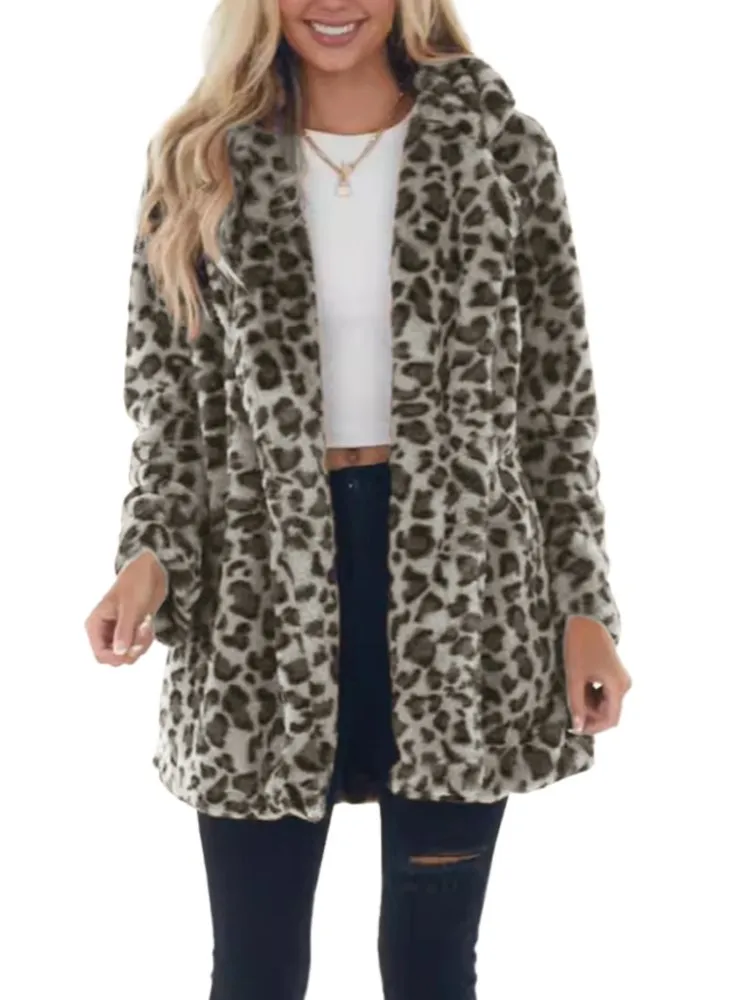 

Autumn Winter Fashion Temperament Jacket Women's Elegant Personality Commuting Casual Imitation Fur Pocket Loose Fur Coat Top