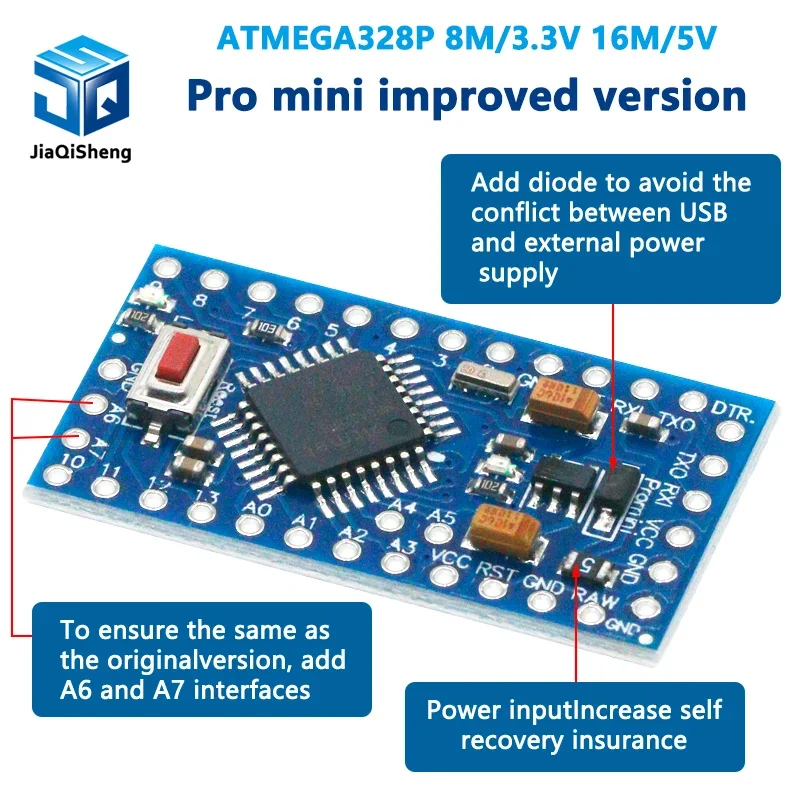 

ATMEGA328P Pro Mini 328 Mini ATMEGA328 5V/16MHz ATMEGA328 3.3V 8MHz for Arduino Development board