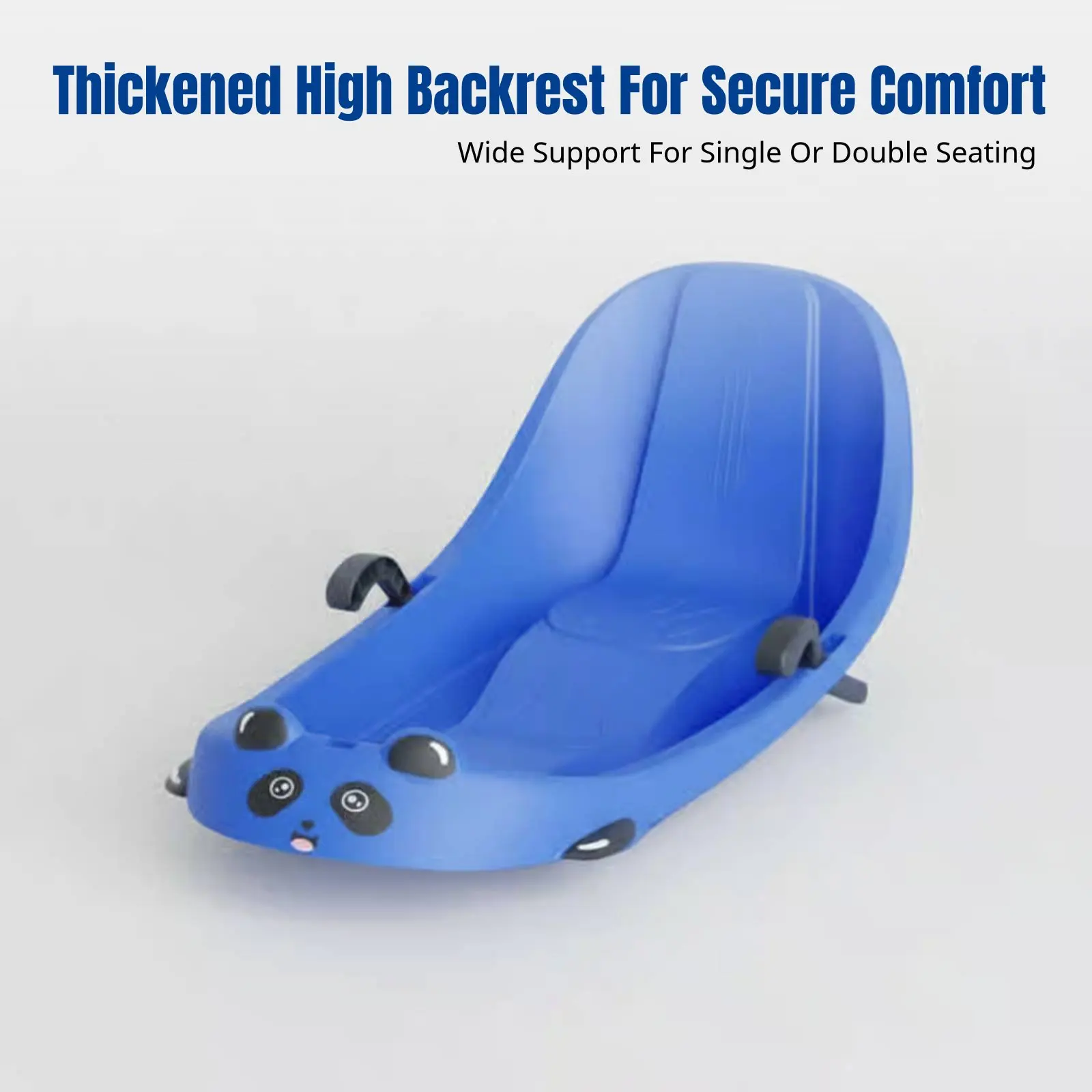 

Double Backrest Thickened Ski Board, Sand Sled, Grass Sled, Brake, Family Outdoor, Cartoon Panda