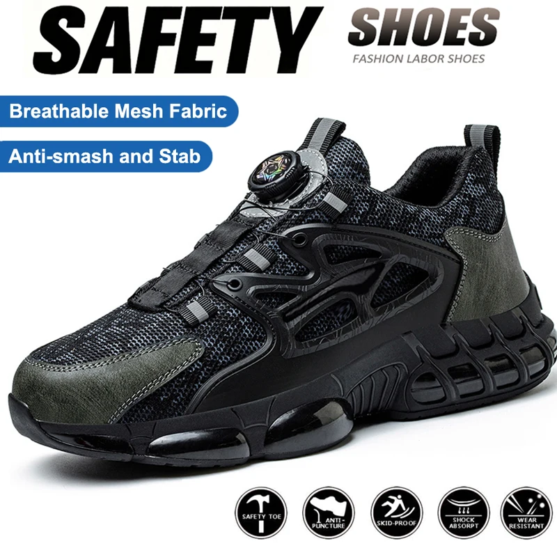 Durchtrittsichere Arbeitsschuhe, Stahlkappen-Sicherheitsschuhe, Multifunktionale Sportschuhe, Bergbaustiefel, Herrenschuhe
