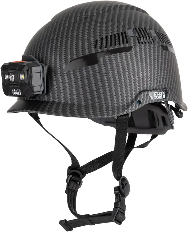 

Premium Vented Safety Helmet with Rechargeable Lamp, Adjustable Vents and Chin Strap for Enhanced Comfort