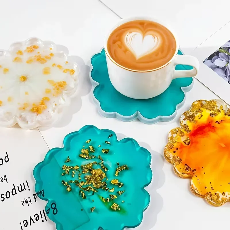 

Хит продаж 2026: Силиконовая форма для подставок в форме цветка, для эпоксидной смолы, для рукоделия, для формовки фруктовых тарелок, для литья глины и гипса