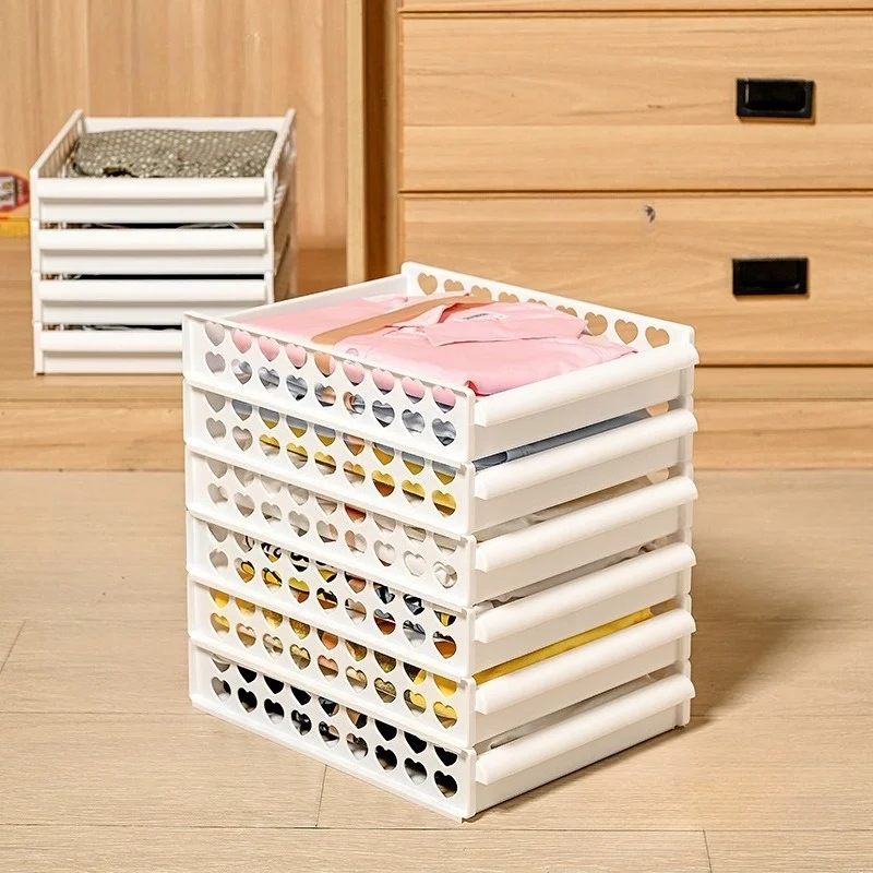 Picture 4: Clothes Folding Board Wardrobe Storage Layered Drawer Type Household Student Dormitory Shirt Pants Wrinkle-proof Neat Helper