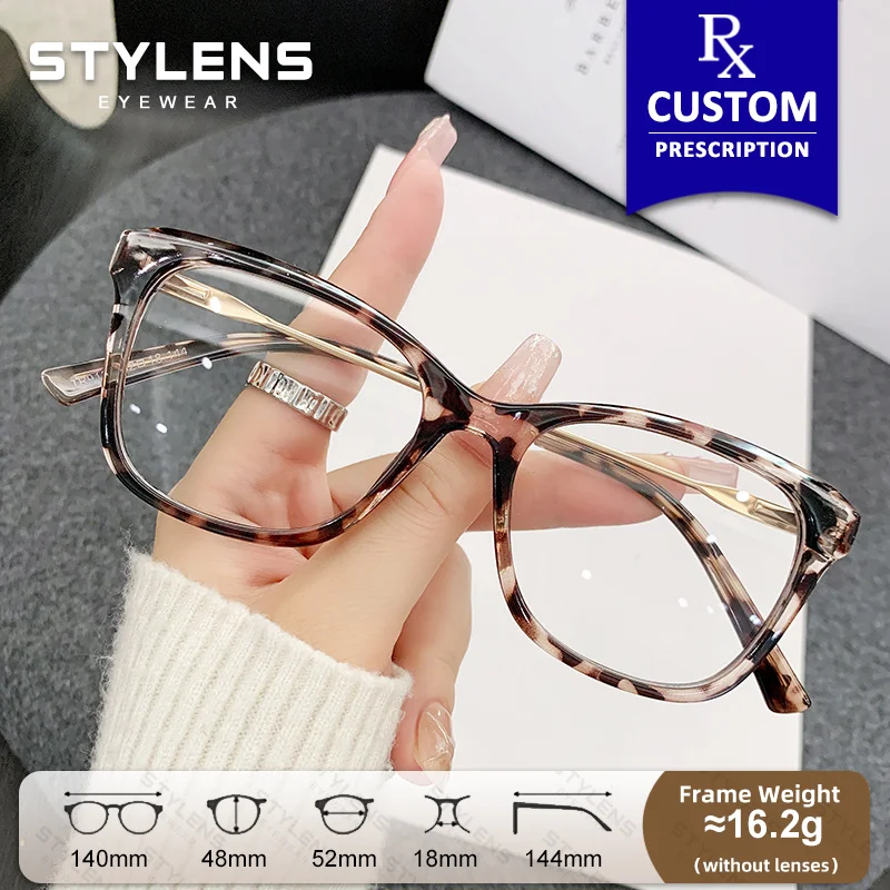 STYLENS Lunettes de vue rectangulaires pour femmes, photochromiques, anti-lumière bleue, lunettes de lecture progressives