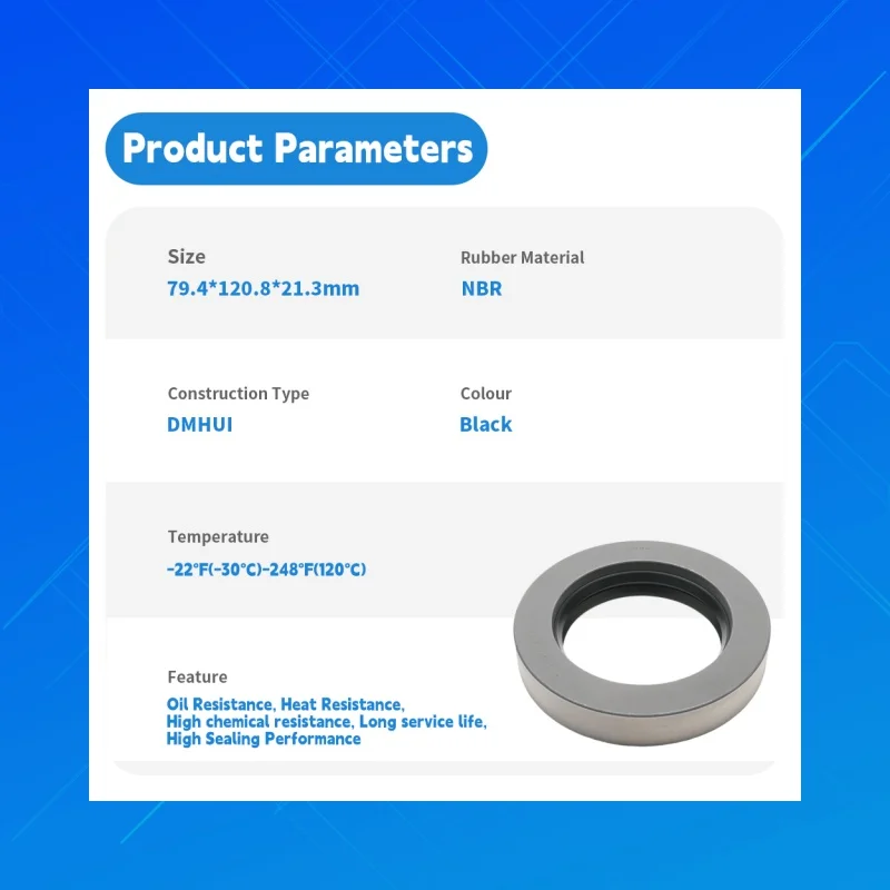 DMHUI High‑Quality Composite Oil Seal 79.4x120.8x21.3mm Radial Shaft Seal For Agricultural & Construction Machinery Spare Parts