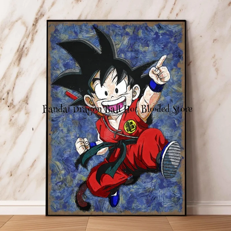 Anime Super Saiyan Goku Poster Wall Art Print Dragon Ball Pictures Classic Home Decor Bedroom No Frame Bandai Canvas Painting