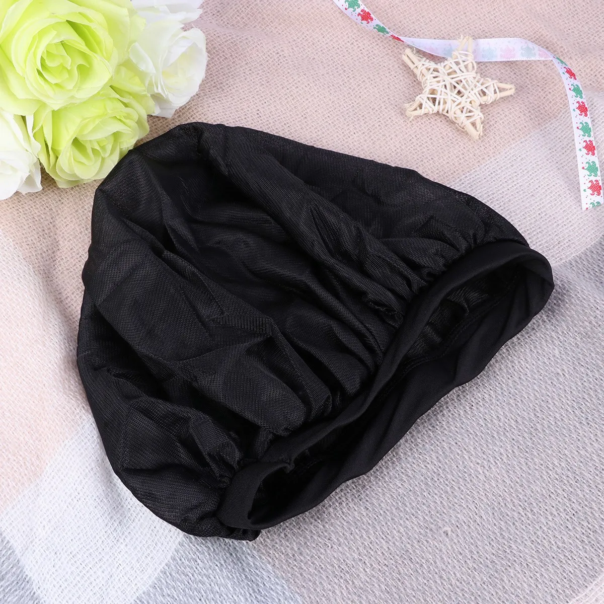 

Satin Sleep Cap 30Cm Wide Band For Long Hair Women Soft Breathable Hypoallergenic Overnight Hair Protection Sleep Cap