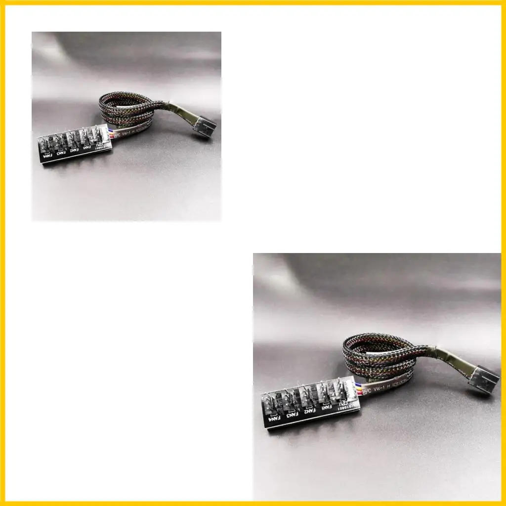 Coolmoon 4Pin 3Pin Fan CPU Hub PWM SPLITTER Computer Fans Extension 5Ports