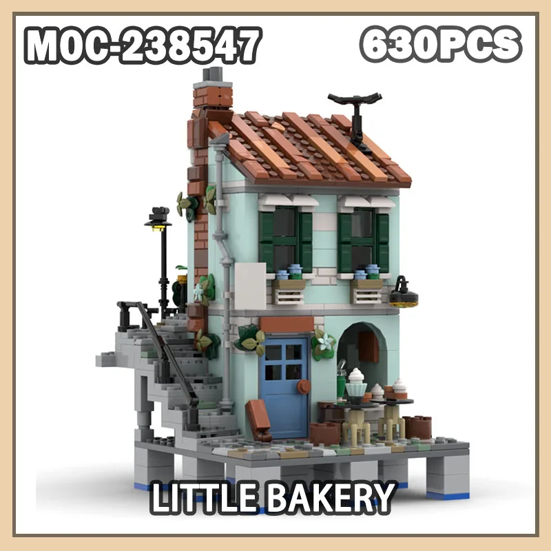 

MOC-238547 Little Bakery Street Modular Buildings Assembly Model Urban Architecture Series Desktop Decoration Children DIY Toys