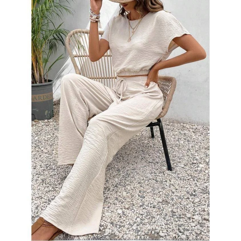 

Women's Casual Loose Top And Pants Two-Piece Set Summer 2024 Faion Ensemble Comfortable Leisure Outfit
