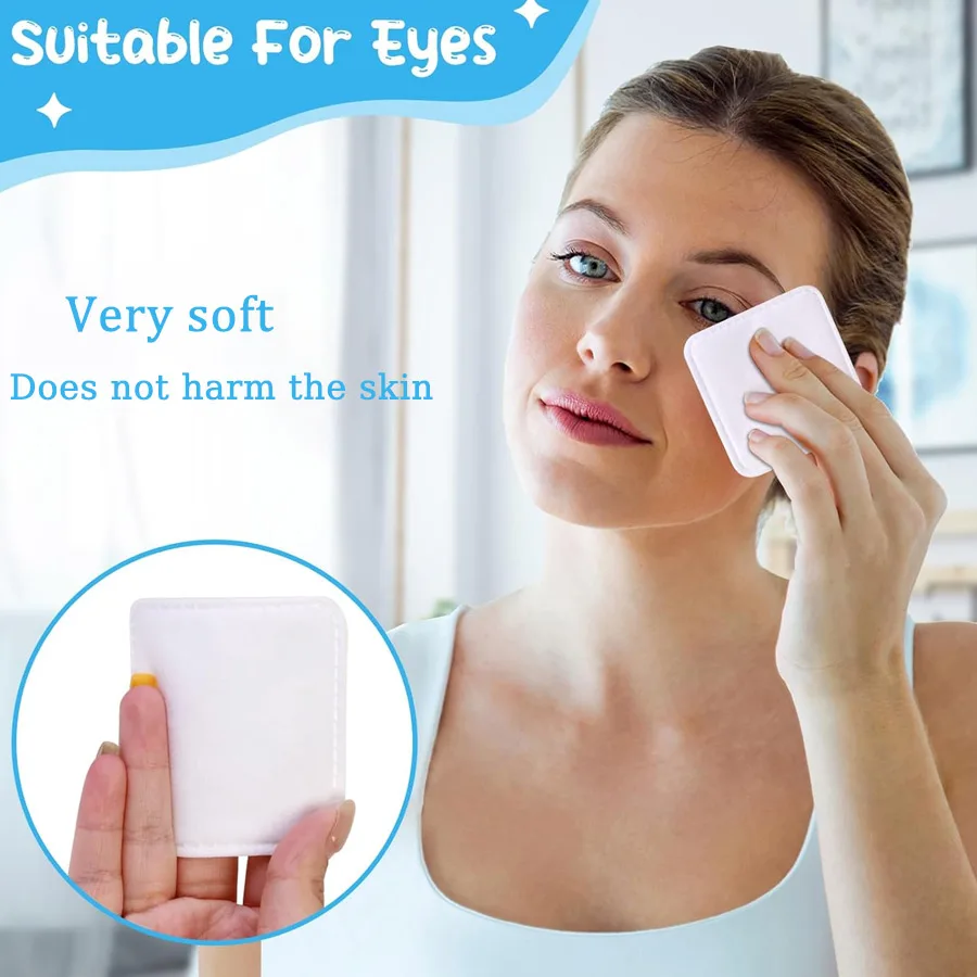 200/400Pcs 일회용 라운드 메이크업 패드, 두꺼운 메이크업 리무버 패드, 다목적 스킨 케어, 데일리 스킨 케어, 스킨 클리닝, 메이크업 리무버 7*6cm 100 개/갑