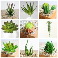 39Styles Green Artificial Succulents Plants Home Garden Wedding Birthday Party Christmas Halloween Decoration Fake Plants Bonsai