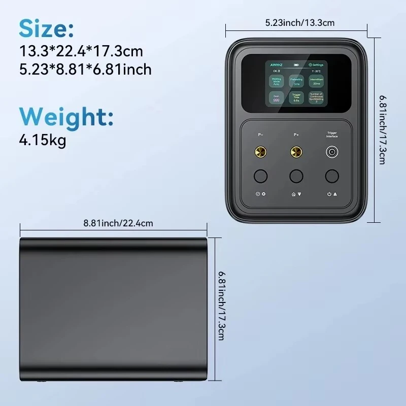 Portable Spot Welder Adjustable LED Screen Handheld Welding Machine for 2mm Metal Sheet Battery Welding Equipment