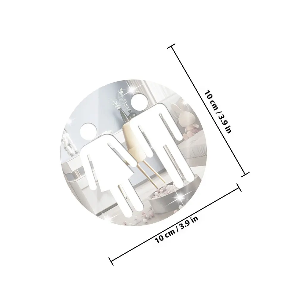 2Pcs Heavy Duty Unisex Toilet Signs Men Women Bathroom Door Stickers for Public Venues Cafes Offices Clear Symbol Modern - view 6