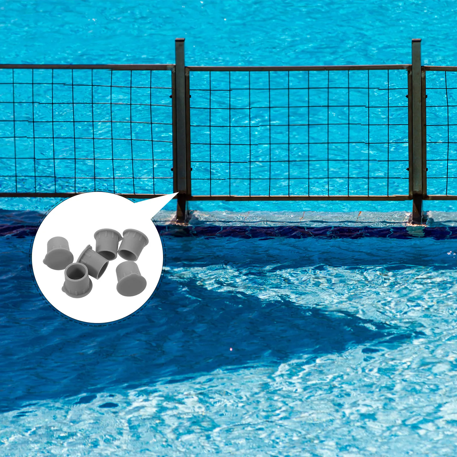 20 Tapas para Orificios de Cercas de Piscina, Tapas de Plástico ABS a Presión para Anclajes de Cubierta, Fundas de Sujeción a Tierra de 1 Pulgada, Resistentes a la Intemperie para Seguridad en Piscinas Exteriores