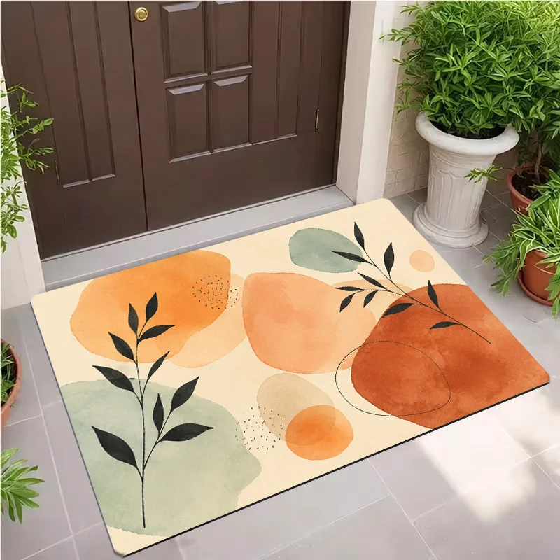 Sporty Soccer Ball And Glove Doormat Athletic Nature Scene Entrance Rug For Home Gym And Game Room Decor
